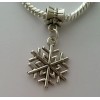 Handmade Christmas Snowflake Holiday Snow Charm Pendant For European Bracelet