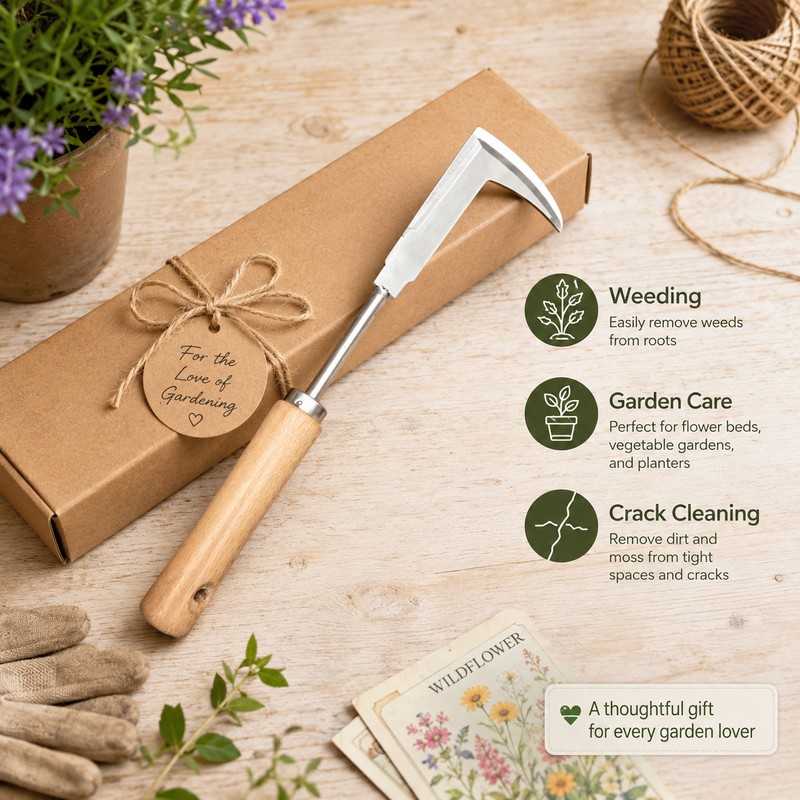 Manual Weeding Sickle for Garden & Crack Cleaning – Heavy-Duty