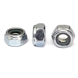 MonsterBolts - M8 Nylon Insert Lock Nuts, DIN 985, Zinc CR+3, 25 Pack
