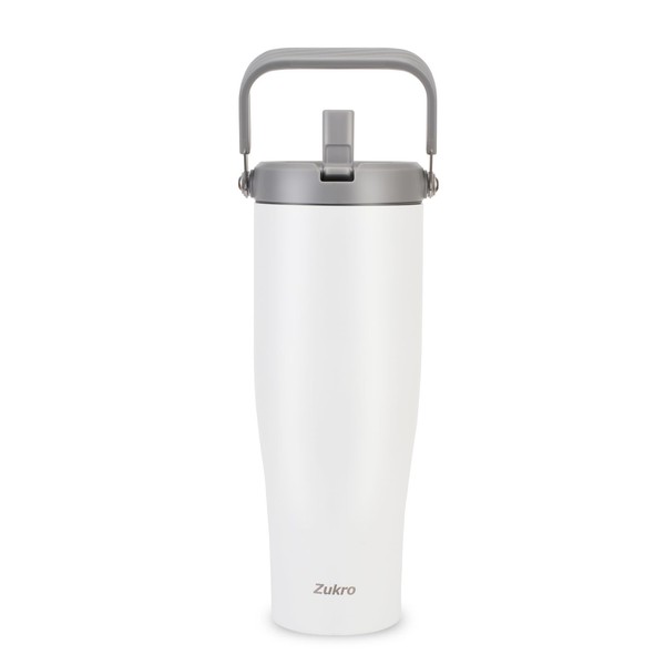 Zukro 50 OZ Tumbler With Flip Straw, Leak Proof Triple-Wall