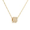 Jukoclut Women A-Z Initial Letter Name Necklace Cube Dice Pendant