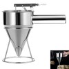QUJIFETU Pancake Dispenser，Stainless Steel Pancake Batter Dispenser with Squeeze Handle