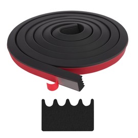 Muscovite 326A0004 Self Adhesive Weather Stripping Tape 3/5 in X 26FT, Ribbed Epdm Rubber Seal Gasket for Rv Door, Enclosed Cargo Trailer Door, Boat Hatch, Auto, Window, Marine Hatch, Garage