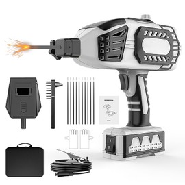 Portable Electric Welding Machine,110V Portable Welder Handheld, Small Home Electric Welder Machine with IGBT Inverter 5 Variable Current Adjustment, Welding Tool Set, Fits for 3/32" Wire Rods