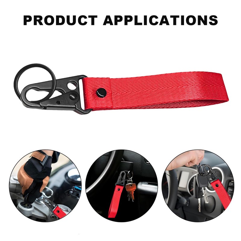ZNDAW Motorcycle Keychain, Fabric Multifunctional Motorcycle Key Chain Holder, Anti-Lost