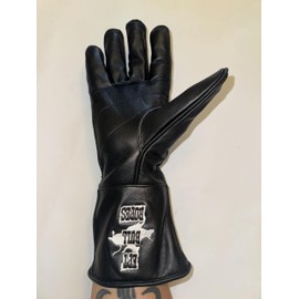 EPT Bull Ropes - Bull Riding Glove Adult & Youth Black Leather Outer Seam 7.5 Right Hand