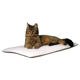 K. T. Manufacturing Mysterious Purr Padd Cat Cushion, White