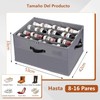 Organizador de Zapatos Plegable para 16 Pares con Cubierta Transparente