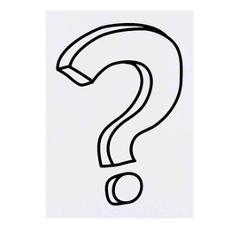 'Question Mark' Temporary Tattoo - Water Resistant, Skin-Safe, Non-Toxic Transfer (TO00026698)