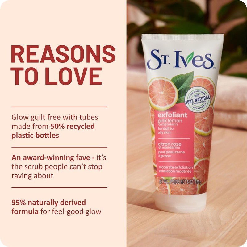 Exfoliante de limón y naranja rosa Radiant Skin de St