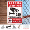 YIKIADA Cartel Videovigilancia - Placa alarma - Aviso a Policía