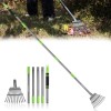 WORKPRO Heavy Duty Metal Leaf Rakes 11 Steel Tines w/72"