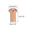 uxcell 20 Pcs 5/16" x 5/8" Round Head Copper Solid