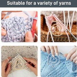 Culnflun 9PCS Knitting Needles, Metal Yarn Needle with Storage Box Spiral Cable Knitting Needle for Knitting Beginners Handmade