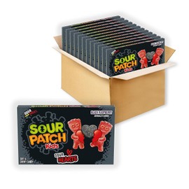 Sour Hearts - Black Raspberry - Valentine's Day Sweet and Sour Candy - Theater Box - Pack of 3-3.08oz Boxes