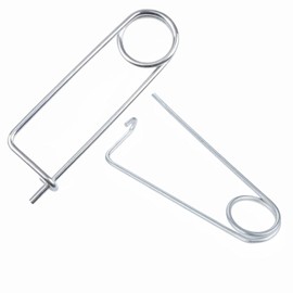 MerciL 8PCS Steel Brooch Shape Cotter Safety Pins, Spring Pin Wire Lock Pin Quick Lock Brooch Locking Fastener for Farm Lawn Garden Hitch (M3*105)