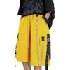 DINGJIUYAN Loose Cargo Shorts with Chain Women Large Pocket Harajuku