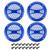 sourcing map 4 Pcs 2inch Blue Speaker Grill Mesh Plastic