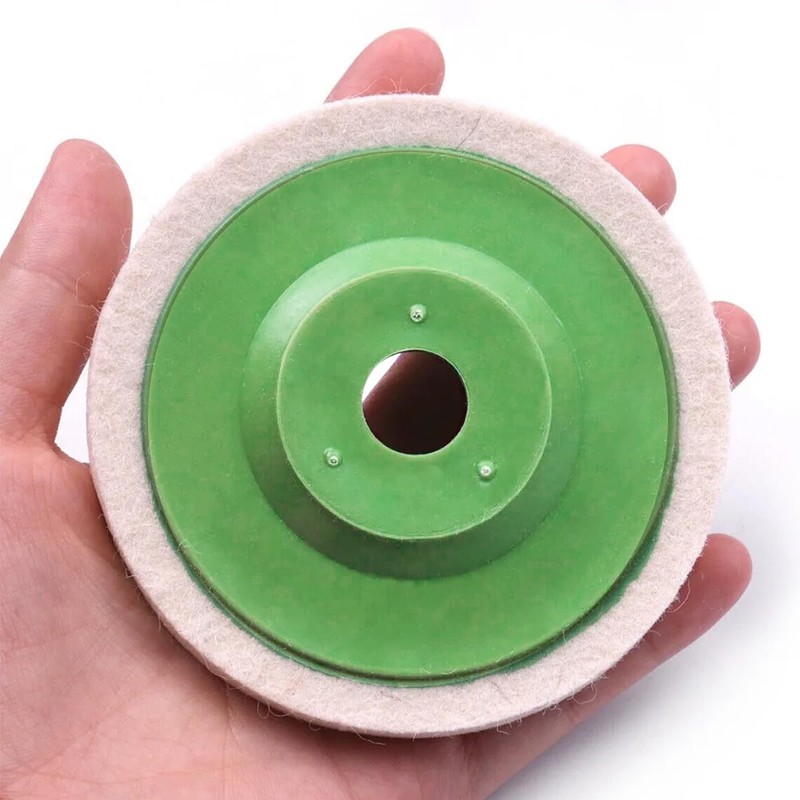 AIMALL 10 PCS Wool Buffing Wheels for Angle Grinder, 3.86x0.63x0.31