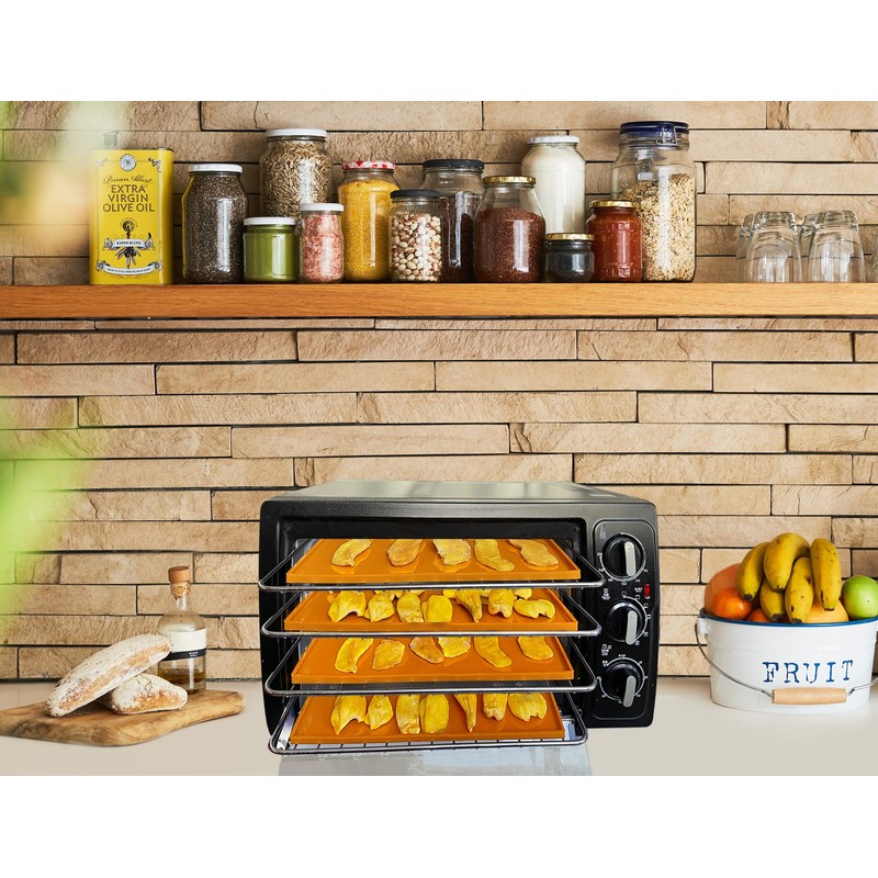 6PCS Silicone Dehydrator Sheets - Nonstick fruit leather trays for