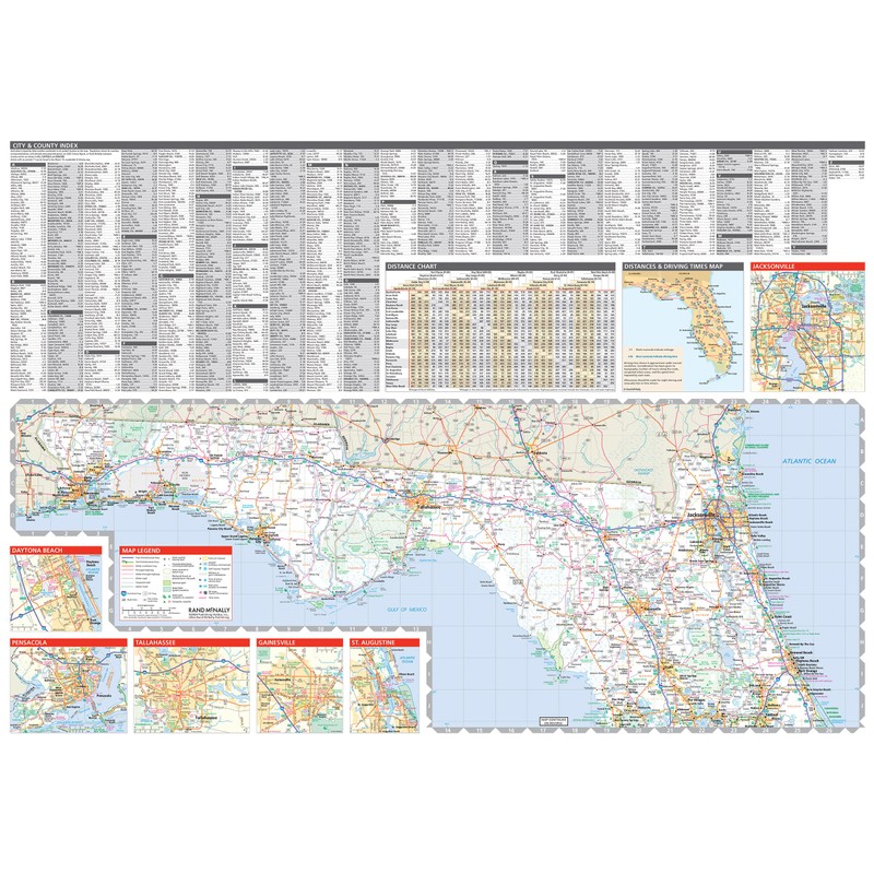 Rand McNally Easy to Read: Florida State Map