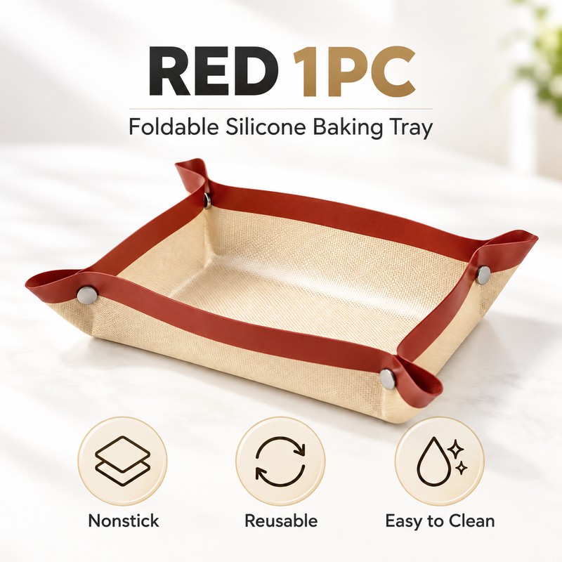 Reusable Silicone Baking Mat for Oven Baking – Nonstick, Snap-Corner