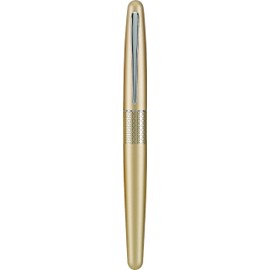 PILOT Metropolitan Collection Gel Roller Pen, Gold Barrel, Zig-Zag Design, Fine Point, Black Ink (91203)