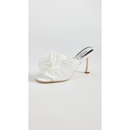 Badgley Mischka Women's Blythe Heeled Sandal, Soft White, 8