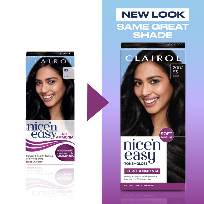 Clairol Nice'n Easy Tone+Gloss Semi Permanent Hair Dye - 200/83