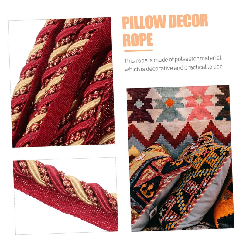 Operitacx Sofa Cushion Edges Piping Embellishment Pillow Lace Rope Macrame