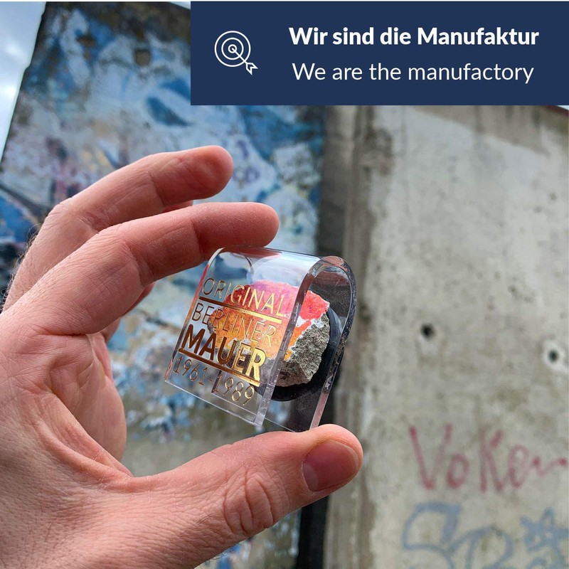 Fridge magnet ORIGINAL Berlin Wall stone with certificate of authenticity