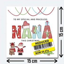 The Cards Man Funny Christmas card for your Nana - Reduced price whoopsie comedy xmas greeting card