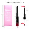 evpct 3Pcs Deep Dark Red Lip Stain Paint Matte Lip