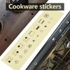 EMSea Pack of 4 Stove Stickers Oven Stickers Labels Markings