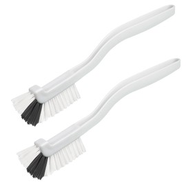 GTOTd Kitchen Right Angle Scrub Brush（2 Pack） Angle Scrub Brush for Sink Bathroom Brushes, Household Pot Pan Dishwasher Edge Corners Grout Deep Cleaning Brush with Stiff Bristles