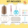 INFUNLY DIY Crochet Bag Kit for Beginners Light Khaki Totebag