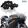 uxcell 10pcs M6 Black Aluminum Alloy Hex Socket Head Motorcycle