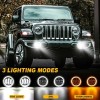 AQJ 4inch Round 60W LED Fog Lights Front Bumper For