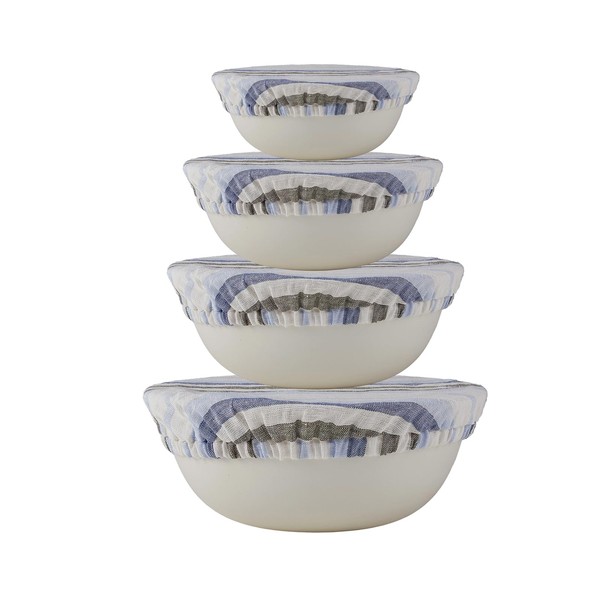 INYOWAKI 100% Pure Linen Bowl Covers For Bread Proofing, 4