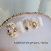 White Christmas Homemade Nail Tips - Long Square / 화이트