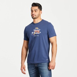 Life is Good Standard Jake and Rocket Road Trip, Color Azul Oscuro, Talla L