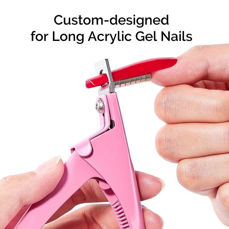 MelodySusie Acrylic Nail Clippers with 15Pcs Magnets Tip Cutters for