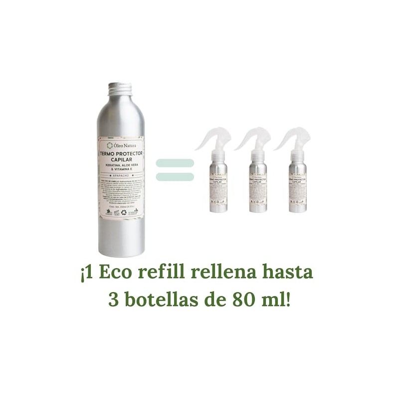 Eco Refill Termo Protector Capilar Rinde 3 Frascos de 80ml