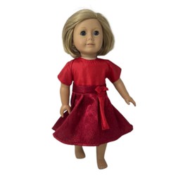 Doll Clothes Superstore Handmade Red Glitter Dress Fits Our Generation American Girl and My Life Dolls