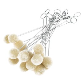 Artibetter 25pcs Wool Daubers Ball Brush Leather Dye Tool with Metal Handle for DIY Crafts Projects