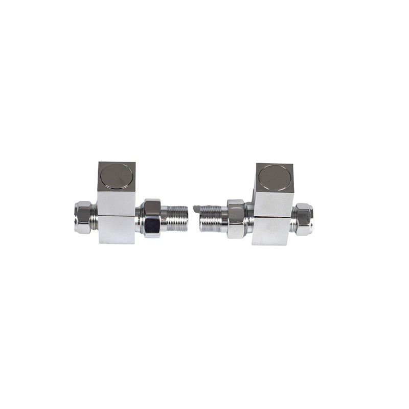 London Taps Square Straight Radiator Valve, Standard 15mm Connection, Chrome