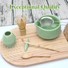 Matcha Whisk Set,7pcs Green Matcha Set includes Matcha Bowl (19