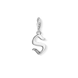 Thomas Sabo Women-Charm-Pendant Letter S silver Charm Club 925 Sterling silver 1599-643-21
