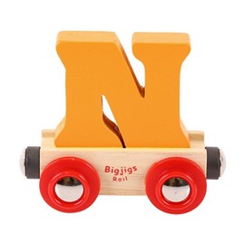 Bigjigs Rail Rail Name Letter N (Orange)