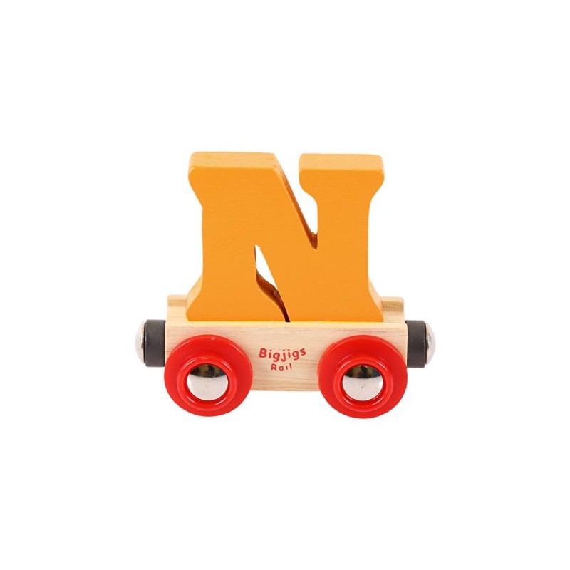 Bigjigs Rail Rail Name Letter N (Orange)